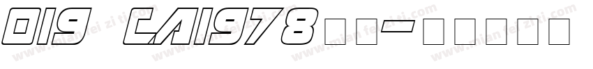 019 cai978字体字体转换